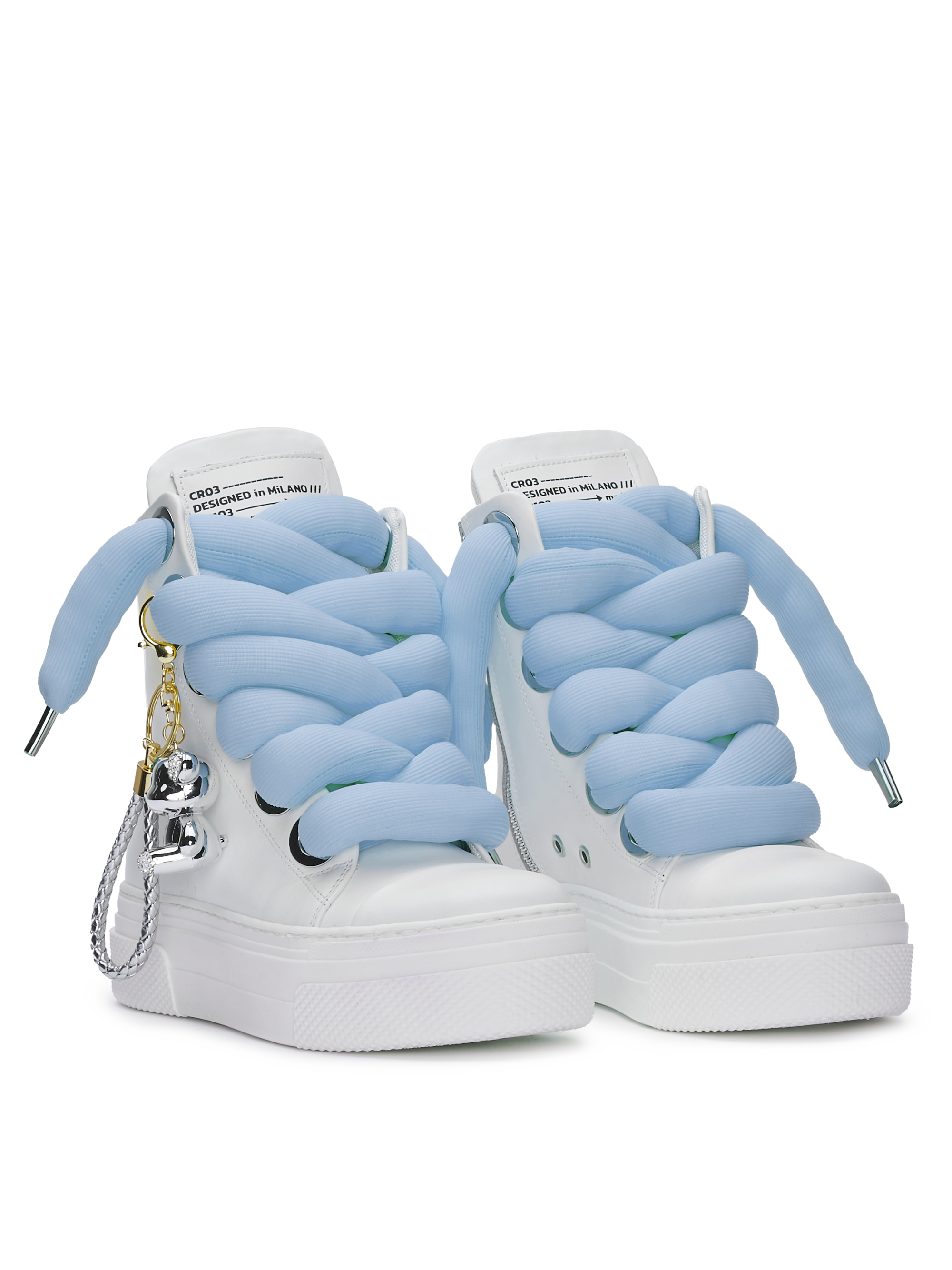 CALIPSO – Lacets tubulaires bleu ciel