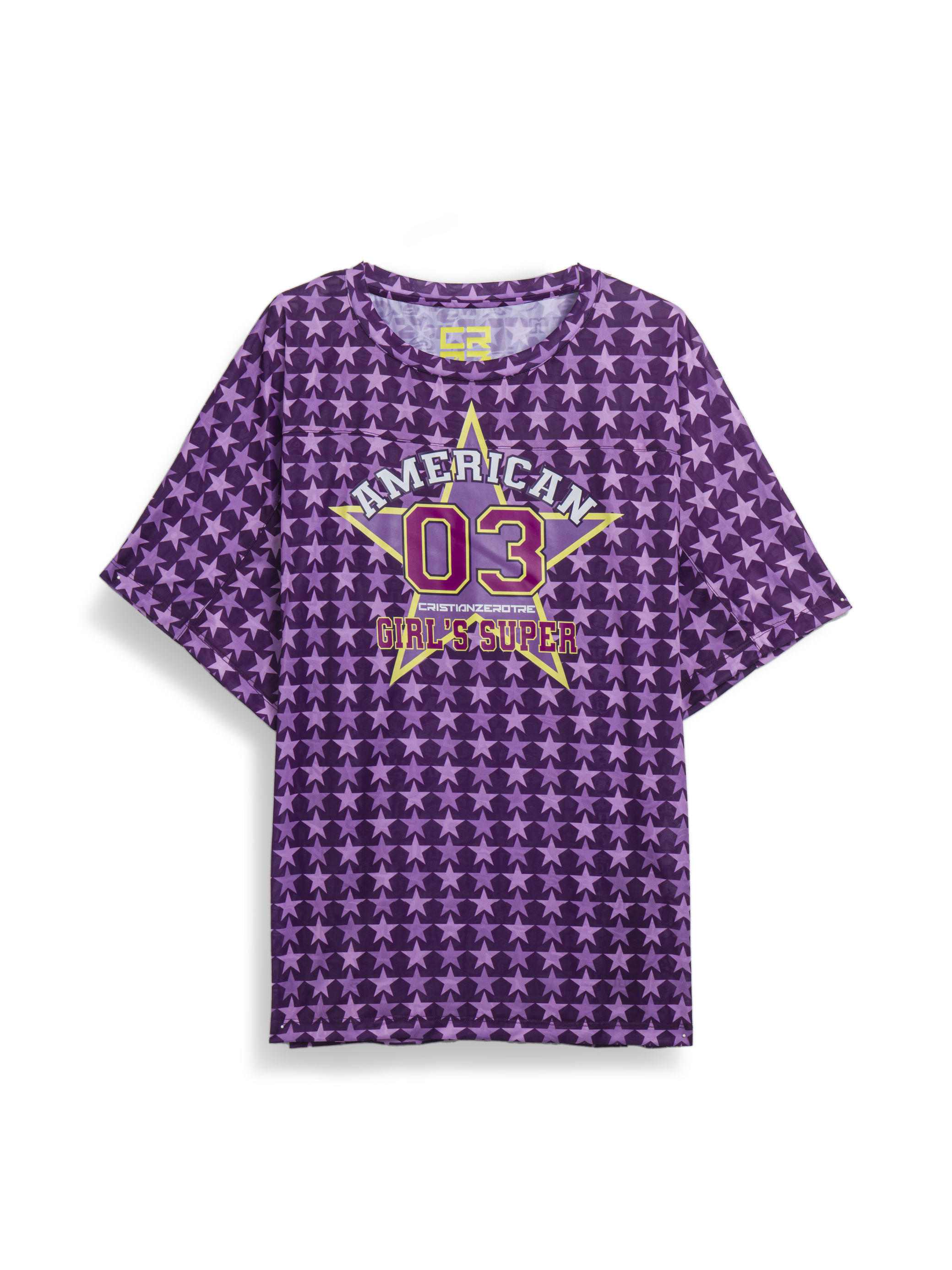 T-shirt American 03 à étoiles — Violet