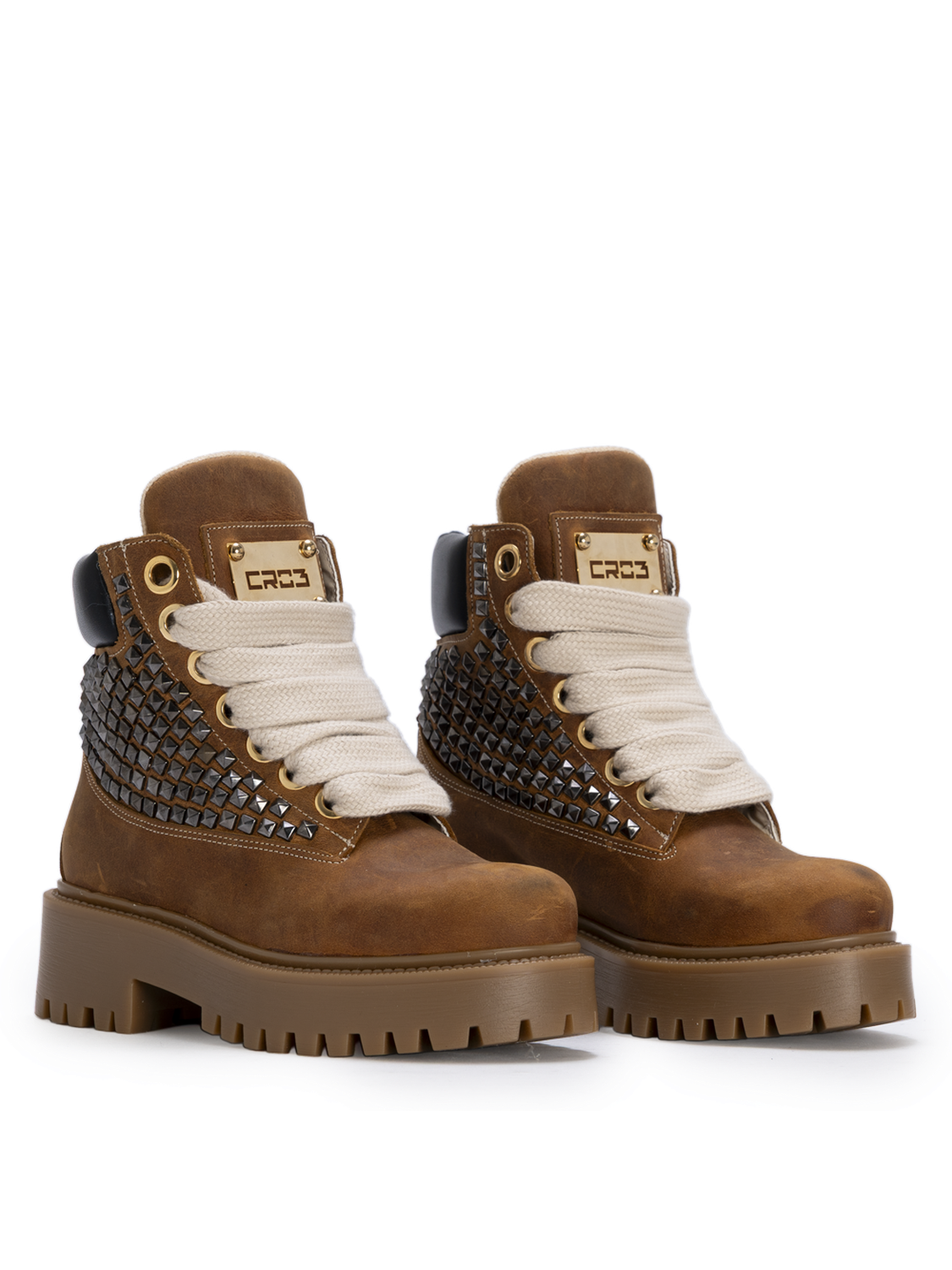 STARBOOT CUSTOM – Brown Pyramid Stud Edition