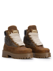 STARBOOT CUSTOM – Brown Pyramid Stud Edition