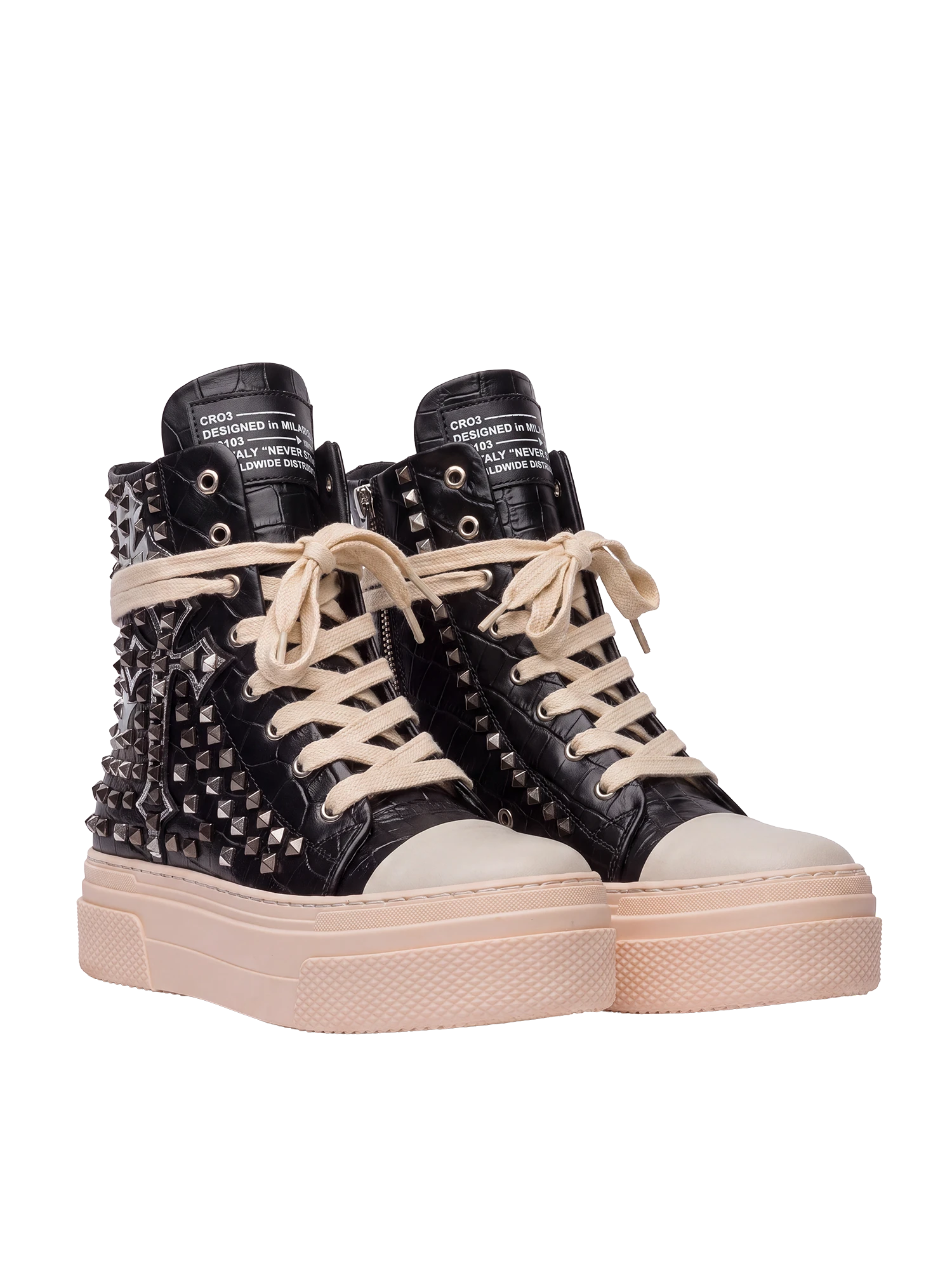 CALIPSO COCO - Black Cross Studs