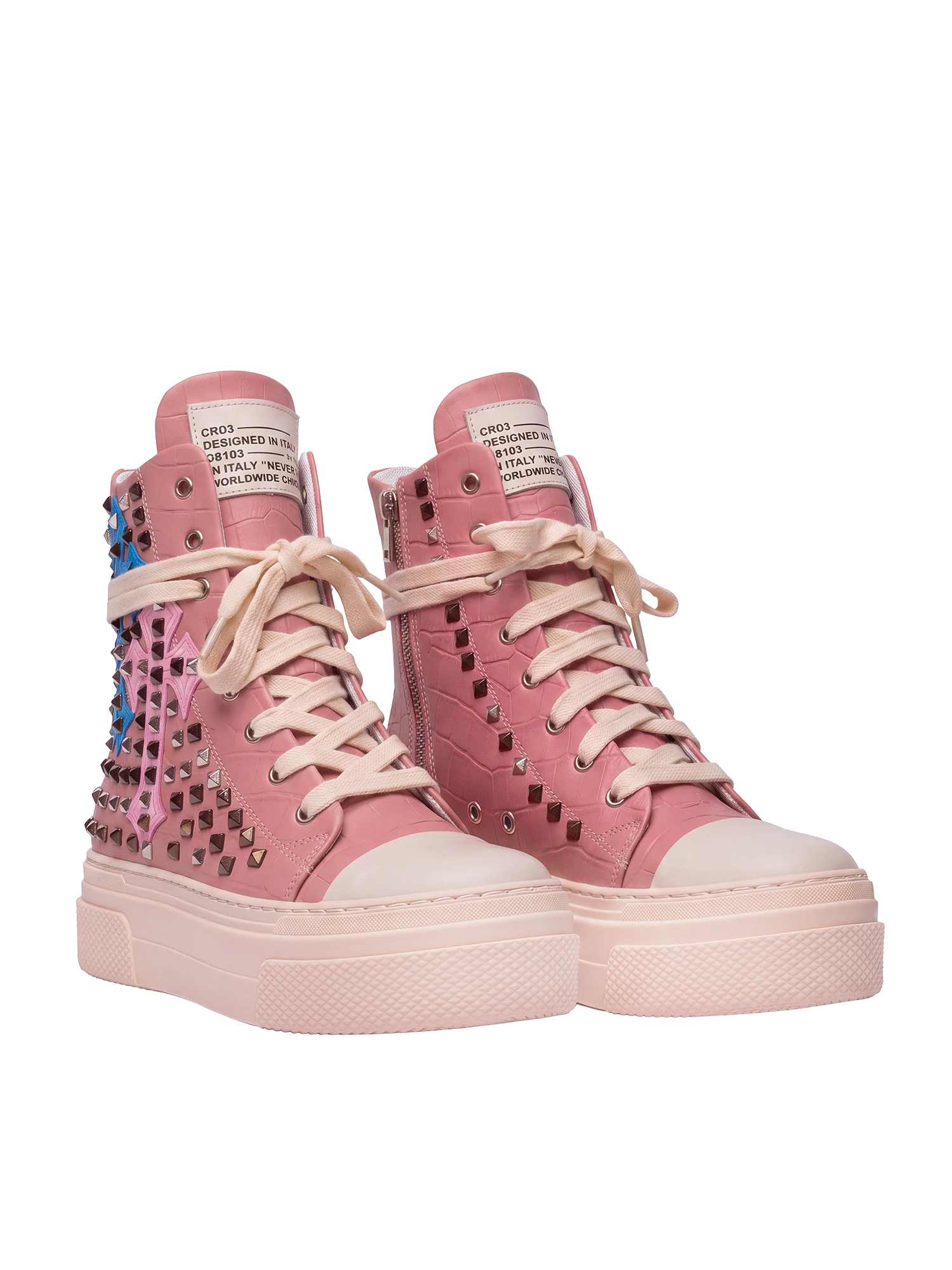 CALIPSO COCO - Pink Cross Studs