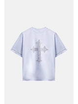 T-shirt CR03 Cross Strass – Édition Blanche
