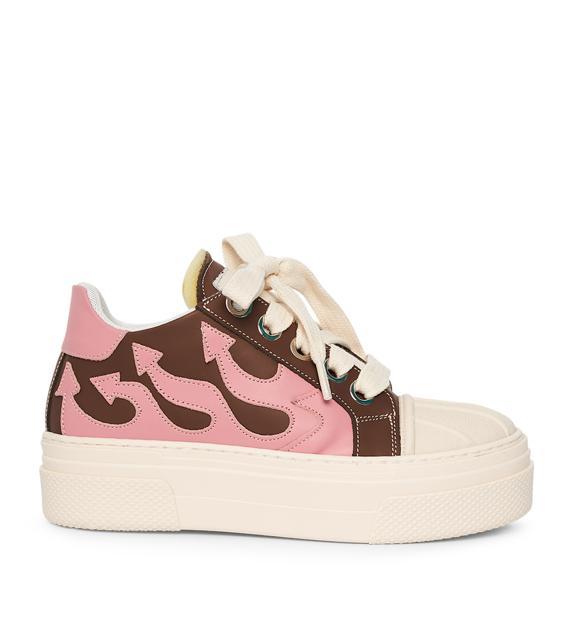 CALIPSO FLAME – Brown Pink Low-Sneaker-CRISTIANZEROTRE