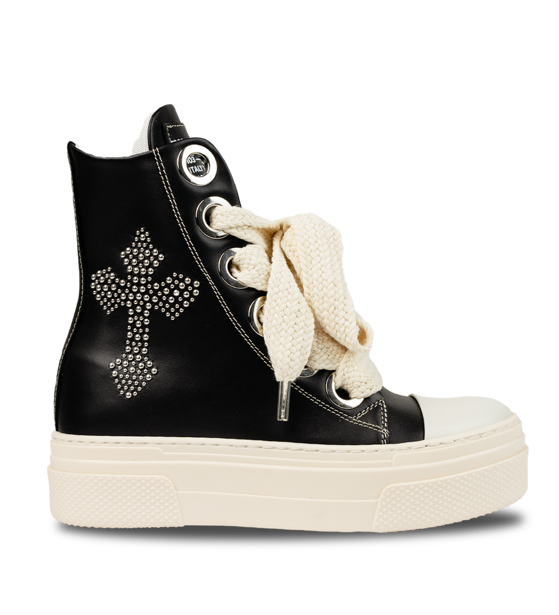 Calipso 300 – Crucifix Black Leather-Sneaker-CRISTIANZEROTRE