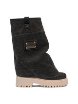 CHUNKY – Denim Boots Black