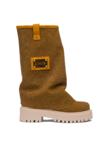 CHUNKY – Bottes en denim marron