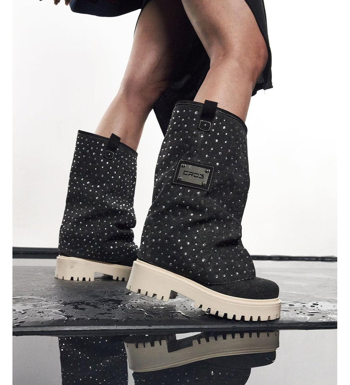 CHUNKY DIAMOND – Boots Black-Sneaker-CRISTIANZEROTRE