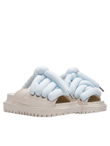 Sandale — Cuir crème — LT Bleu clair