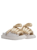 Sandal - Cream Leather - LT Gold