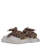 Sandal - Cream Leather - LT Leopard