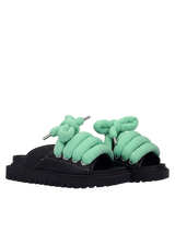 Sandale — Cuir noir — TB Vert émeraude