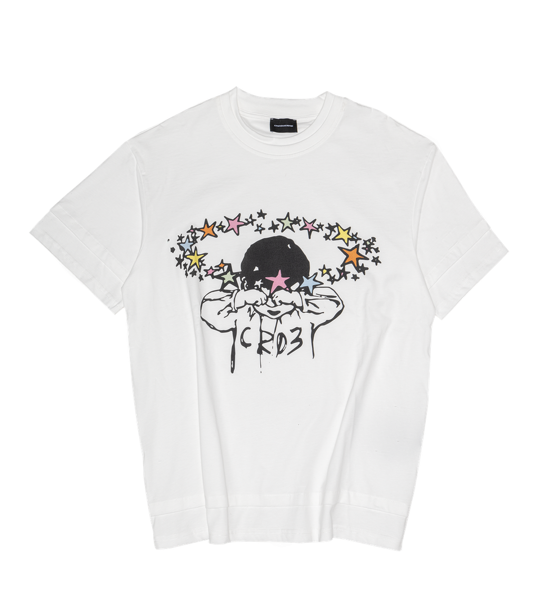 "Squint" White T-shirt-T-shirt-CRISTIANZEROTRE