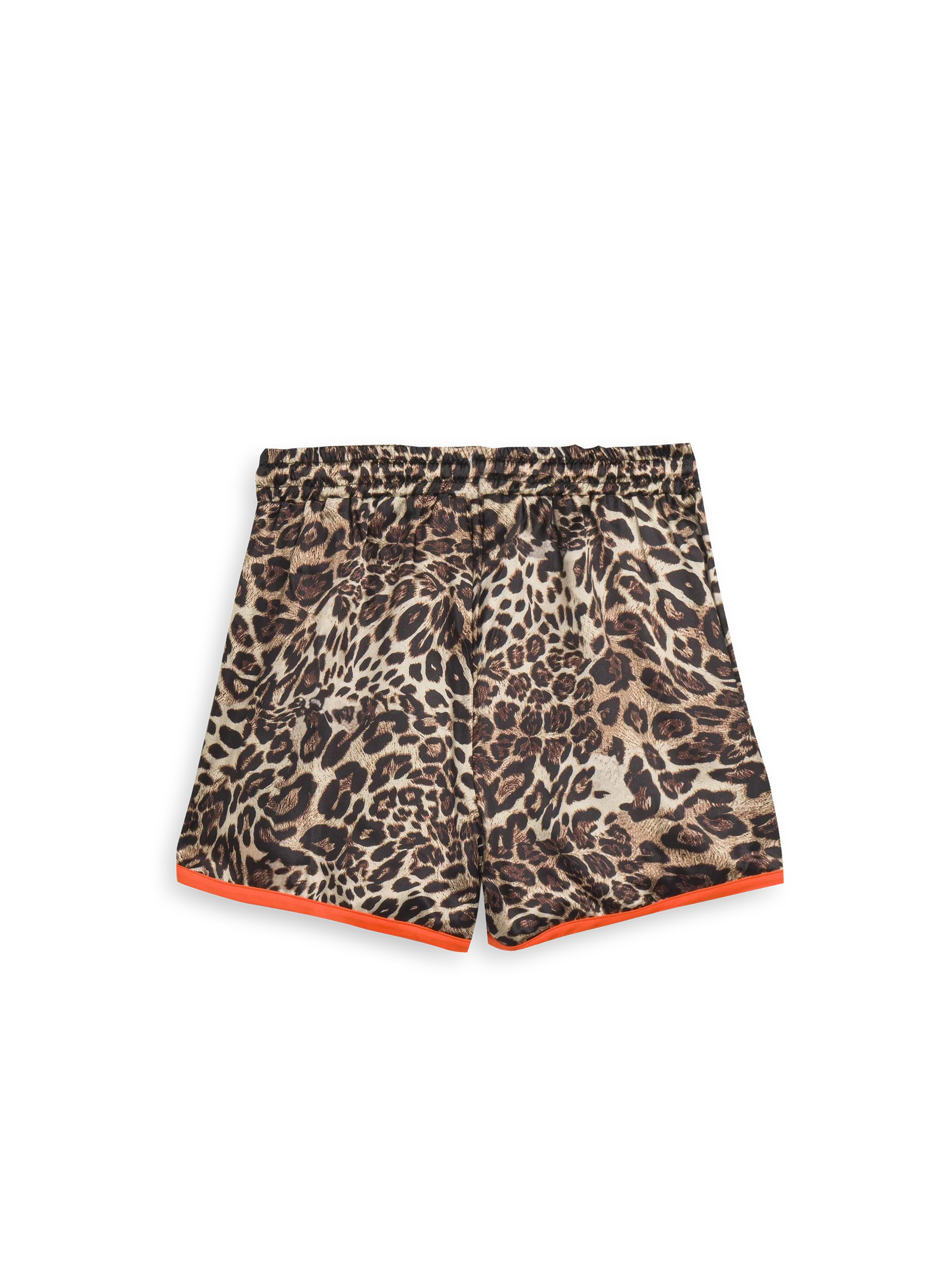Short CR03 à motif léopard orange