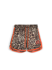 Short CR03 à motif léopard orange