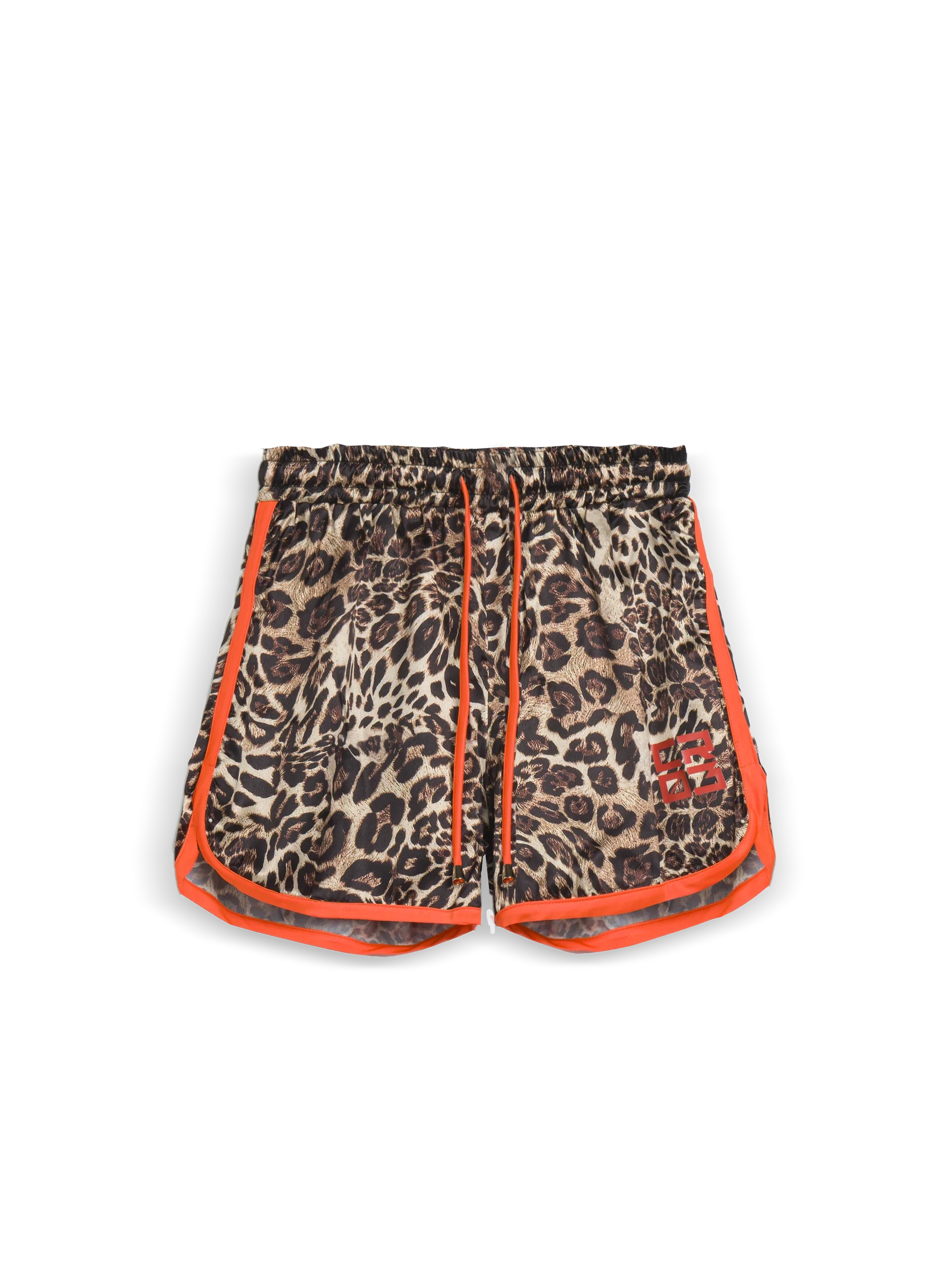 Short CR03 à motif léopard orange