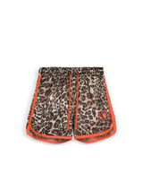 Short CR03 à motif léopard orange