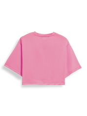 T-shirt court rose léopard 03
